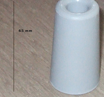 DÖRRSTOPP GUMMI FÖR GOLVMONTAGE  65 mm