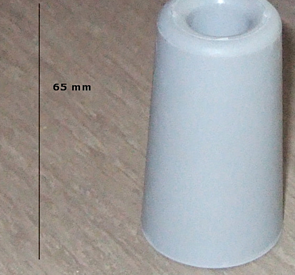 DÖRRSTOPP GUMMI FÖR GOLVMONTAGE  65 mm